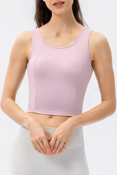 Blue Zone Planet |  Round Neck Wide Strap Active Tank BLUE ZONE PLANET