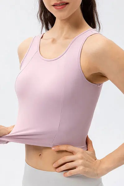 Blue Zone Planet |  Round Neck Wide Strap Active Tank BLUE ZONE PLANET