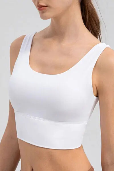 Blue Zone Planet |  Scoop Neck Wide Strap Active Tank BLUE ZONE PLANET