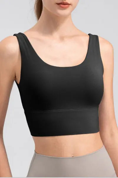 Blue Zone Planet |  Scoop Neck Wide Strap Active Tank BLUE ZONE PLANET