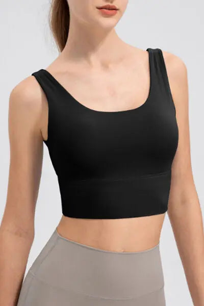Blue Zone Planet |  Scoop Neck Wide Strap Active Tank BLUE ZONE PLANET