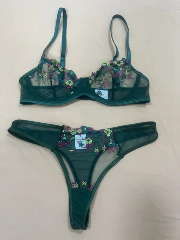 Blue Zone Planet | See-through floral lingerie set BLUE ZONE PLANET