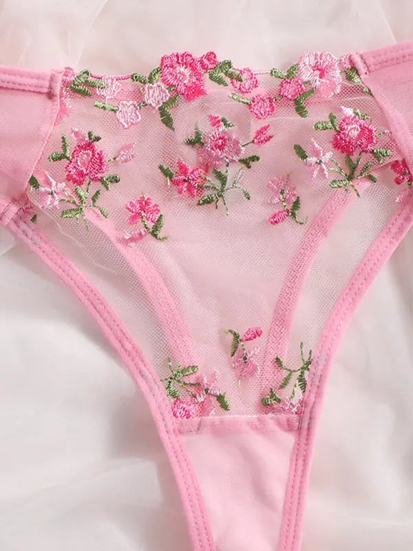 Blue Zone Planet | See-through floral lingerie set BLUE ZONE PLANET
