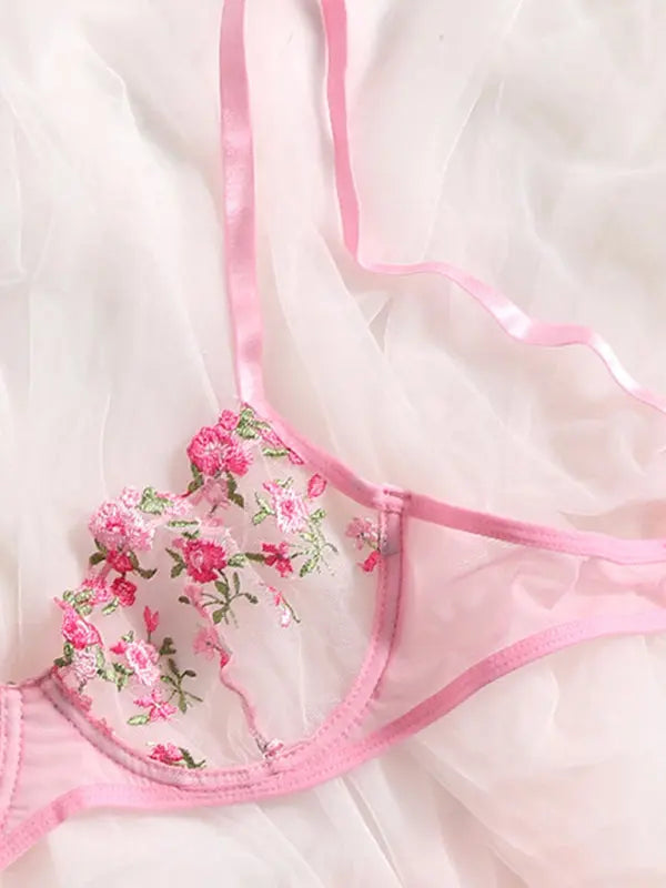 Blue Zone Planet | See-through floral lingerie set BLUE ZONE PLANET