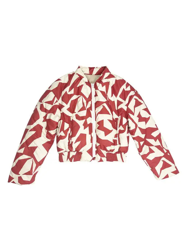 Blue Zone Planet |  Trendy Loose Winter Print Quilted Coat BLUE ZONE PLANET