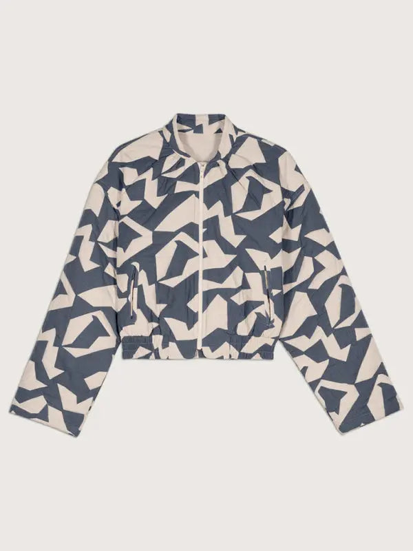 Blue Zone Planet |  Trendy Loose Winter Print Quilted Coat BLUE ZONE PLANET