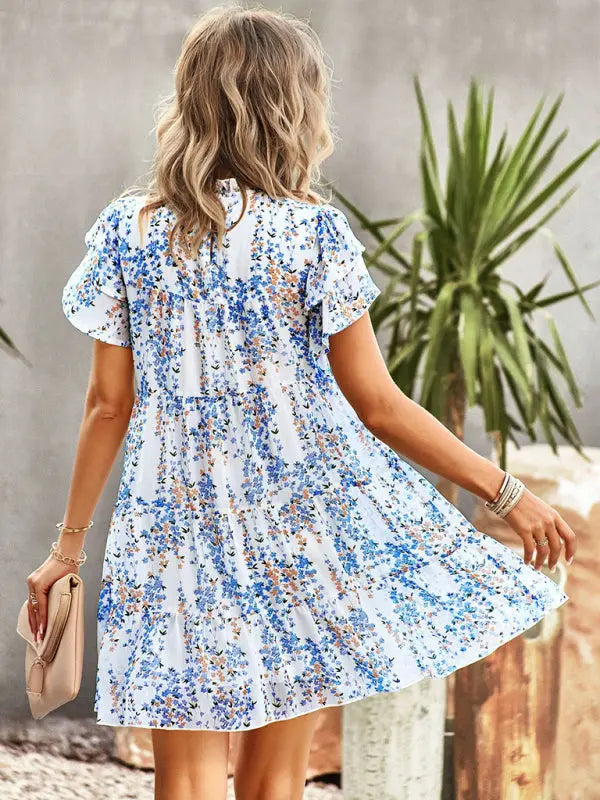 Blue Zone Planet | Woven Printed Bohemian Dress BLUE ZONE PLANET
