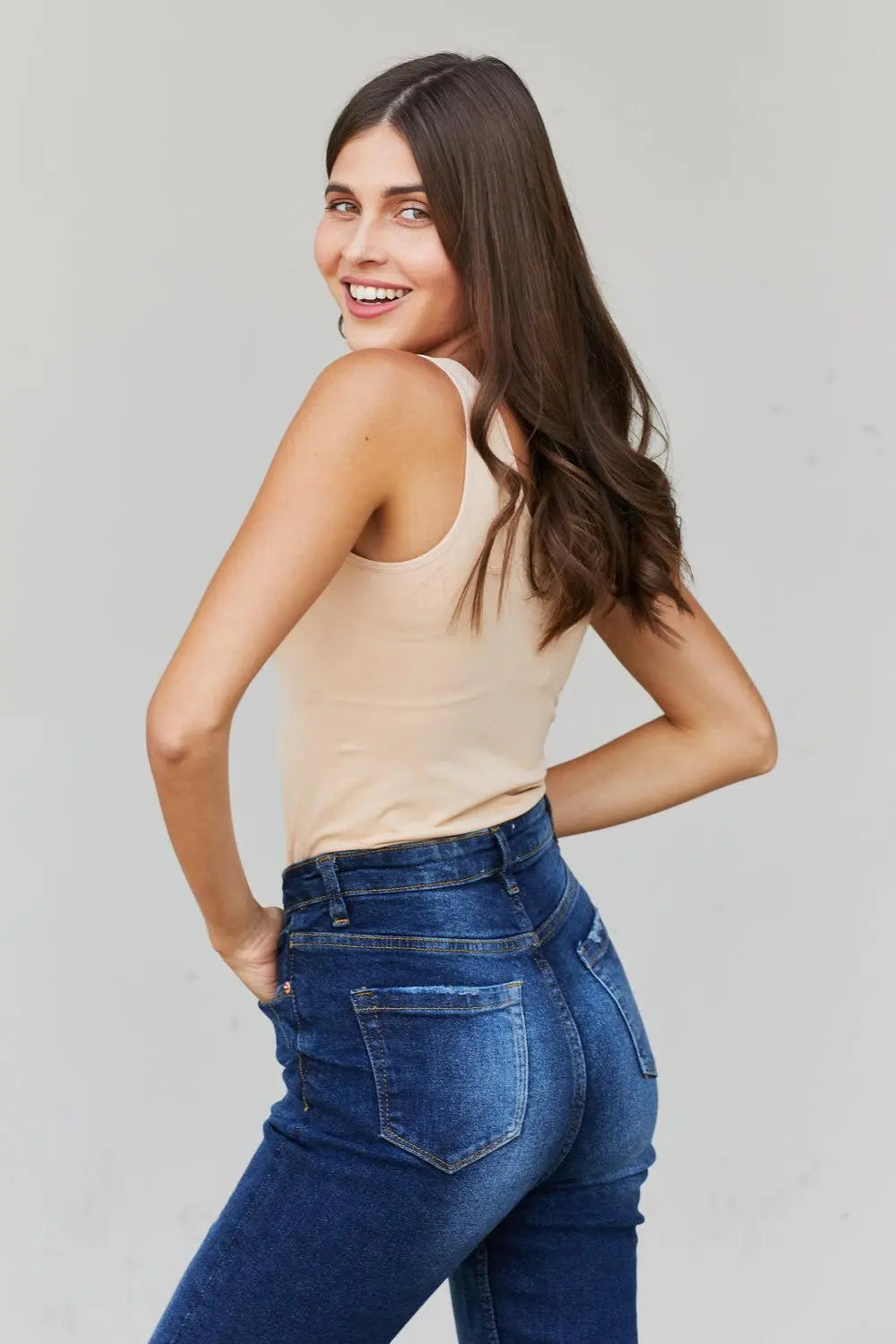 Blue Zone Planet |  Yelete You Make Me Better Tank in Nude BLUE ZONE PLANET