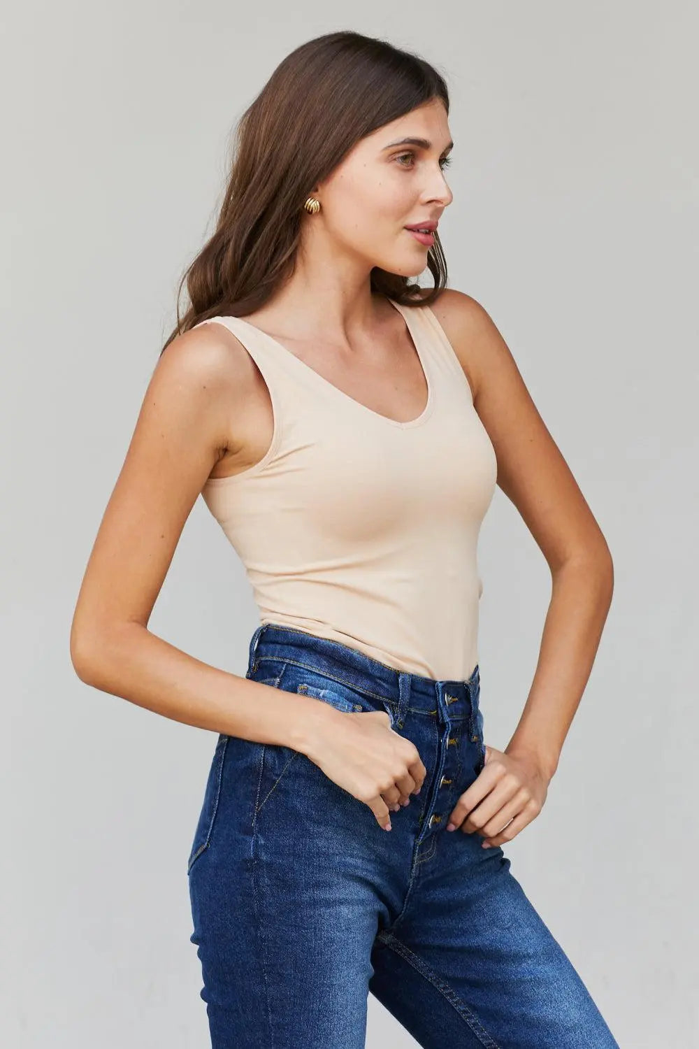 Blue Zone Planet |  Yelete You Make Me Better Tank in Nude BLUE ZONE PLANET