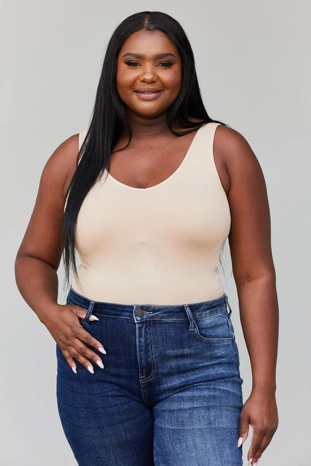 Blue Zone Planet |  Yelete You Make Me Better Tank in Nude BLUE ZONE PLANET