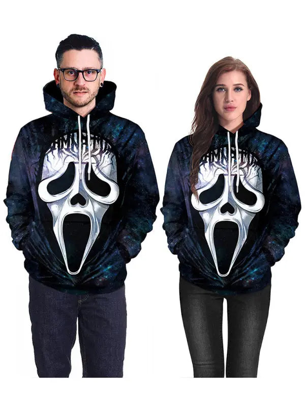 Blue Zone Planet |  halloween street hoodie 3d horror mask avatar print kakaclo