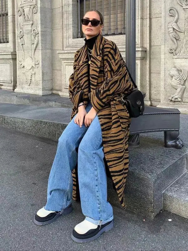 Blue Zone Planet | high-waist floor-length loose slimming straight wide-leg jeans BLUE ZONE PLANET