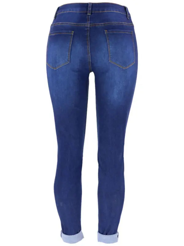 Blue Zone Planet | trendy ripped washed jeans BLUE ZONE PLANET