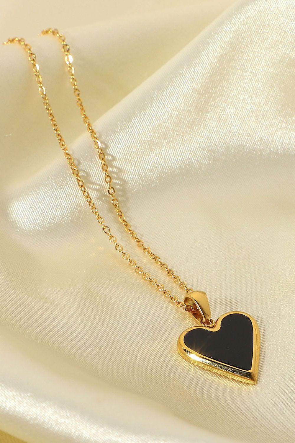 Bordered Heart Chain Necklace-TOPS / DRESSES-[Adult]-[Female]-Blue Zone Planet