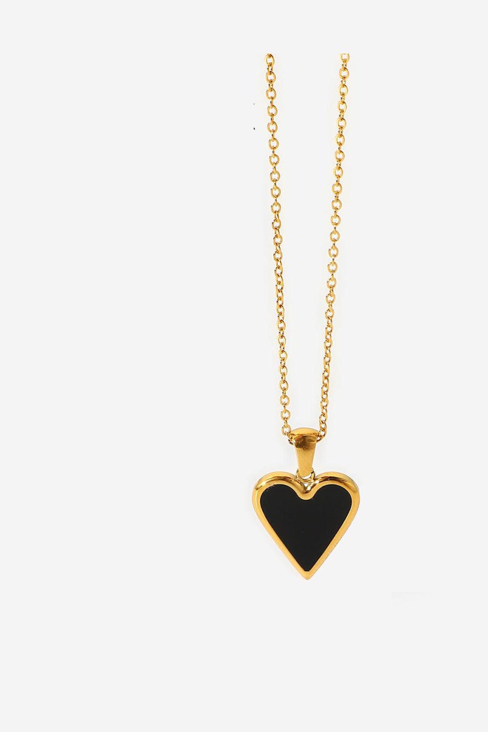 Bordered Heart Chain Necklace-TOPS / DRESSES-[Adult]-[Female]-Blue Zone Planet