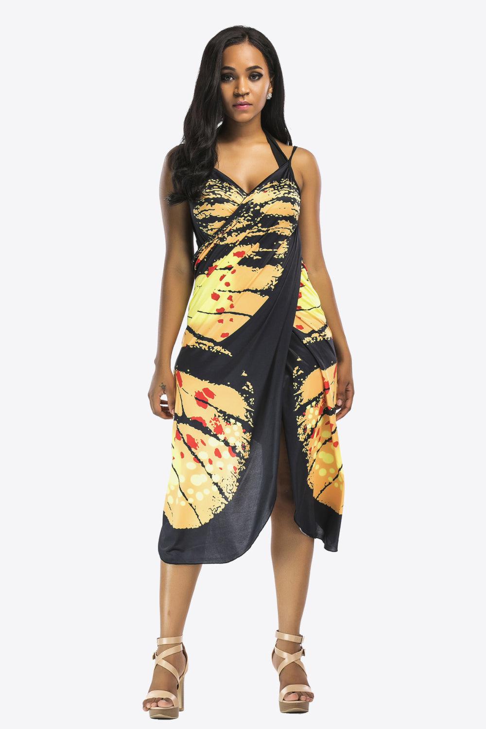 Butterfly Spaghetti Strap Cover Up BLUE ZONE PLANET