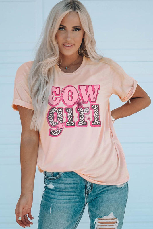 COWGIRL Graphic Cuffed Tee BLUE ZONE PLANET