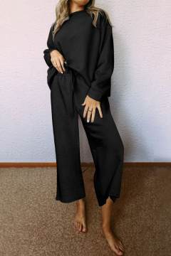 women's loose trousers long sleeve two piece set-[Adult]-[Female]-White-S-2022 Online Blue Zone Planet