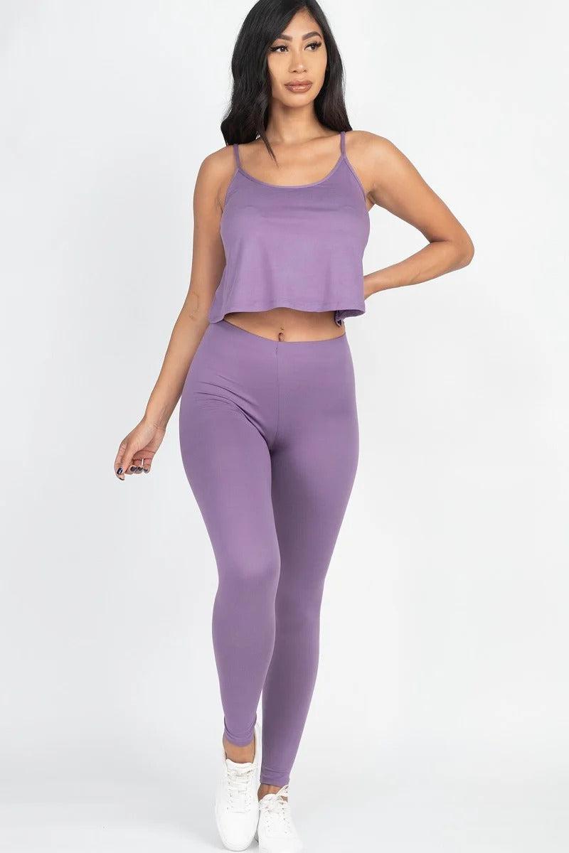 Cami Top And Leggings Set Blue Zone Planet