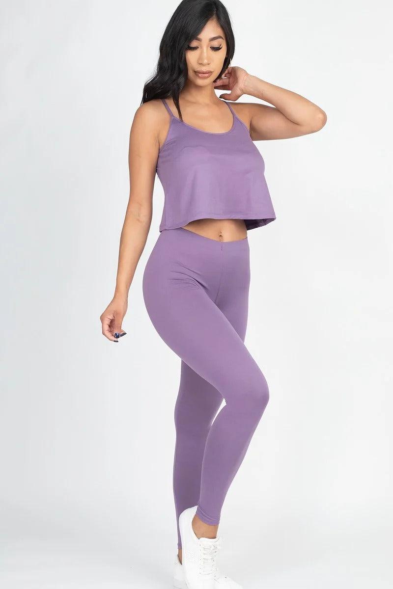 Cami Top And Leggings Set Blue Zone Planet