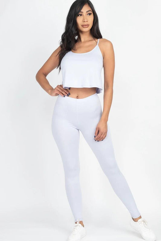 Cami Top And Leggings Set Blue Zone Planet