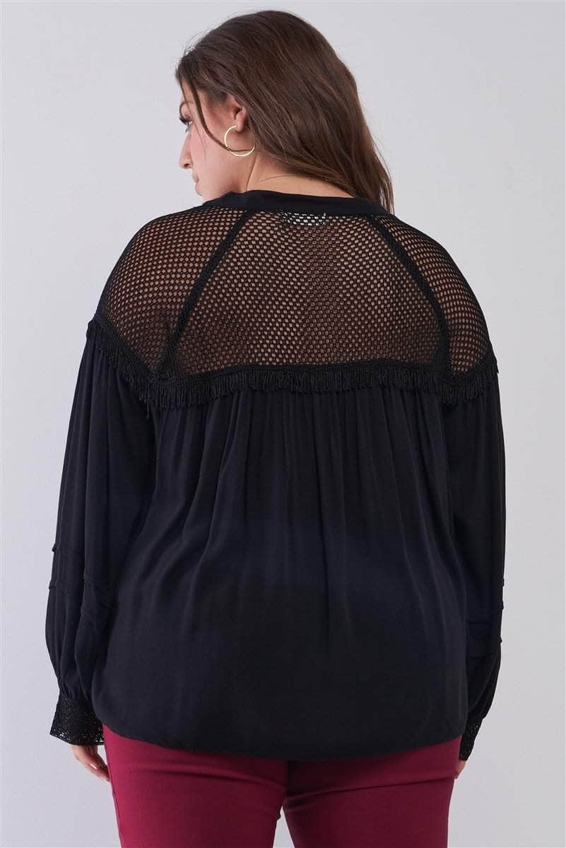Can't Pass It Buy Boho Balloon Sleeve Top-TOPS / DRESSES-[Adult]-[Female]-Blue Zone Planet