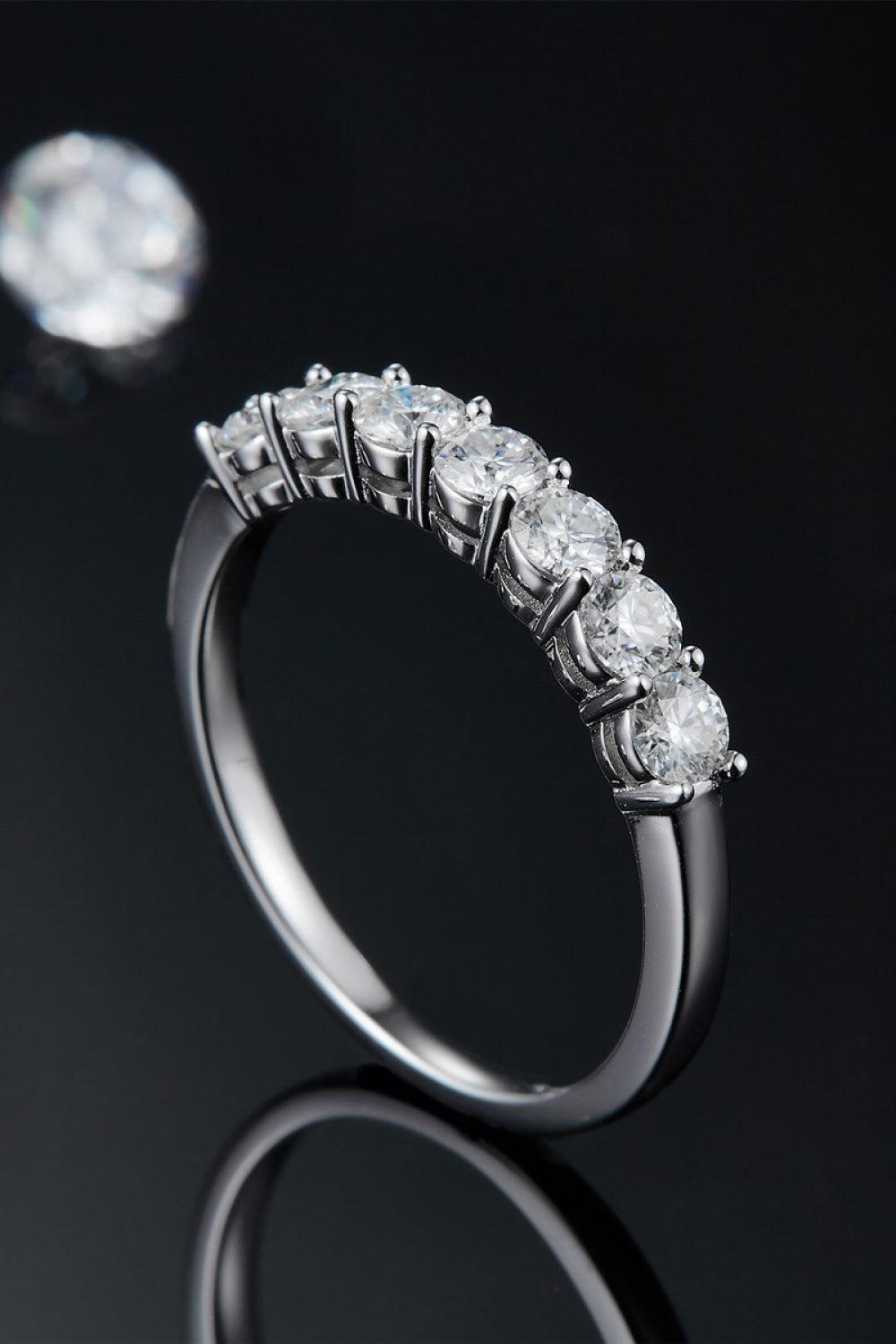 Can't Stop Your Shine Moissanite Platinum-Plated Ring BLUE ZONE PLANET