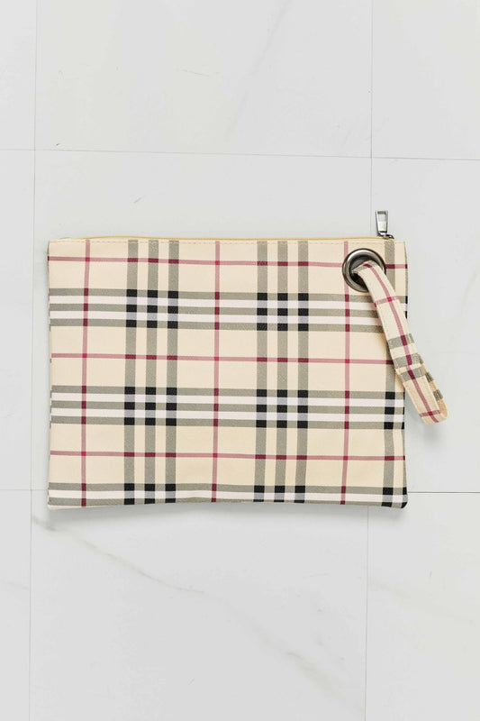 Carry Your Love Plaid Wristlet BLUE ZONE PLANET