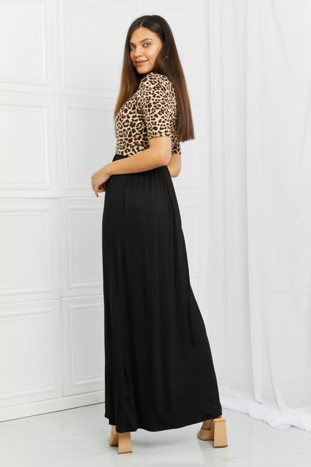 Celeste Essential Full Size Maxi Dress in Leopard-TOPS / DRESSES-[Adult]-[Female]-2022 Online Blue Zone Planet