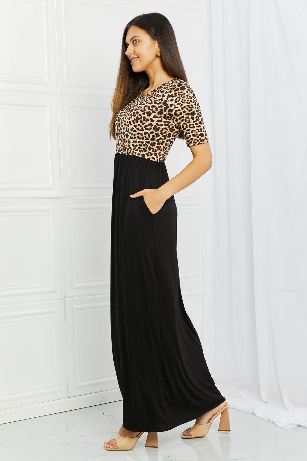 Celeste Essential Full Size Maxi Dress in Leopard-TOPS / DRESSES-[Adult]-[Female]-2022 Online Blue Zone Planet