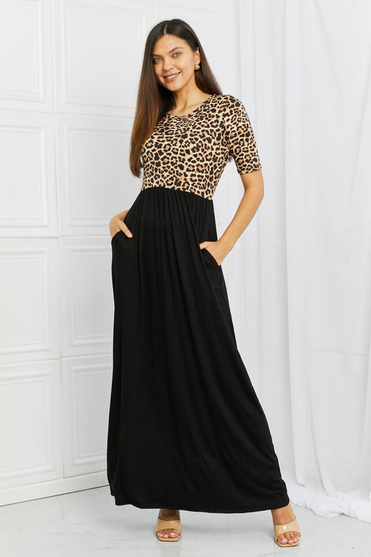 Celeste Essential Full Size Maxi Dress in Leopard-TOPS / DRESSES-[Adult]-[Female]-Leopard-S-2022 Online Blue Zone Planet