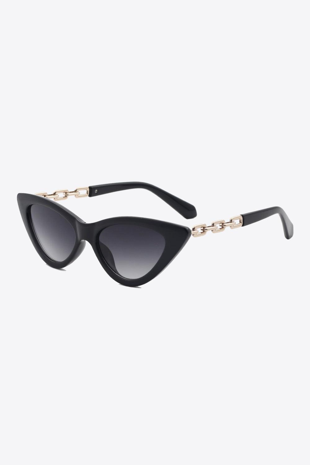 Chain Detail Cat-Eye Sunglasses BLUE ZONE PLANET