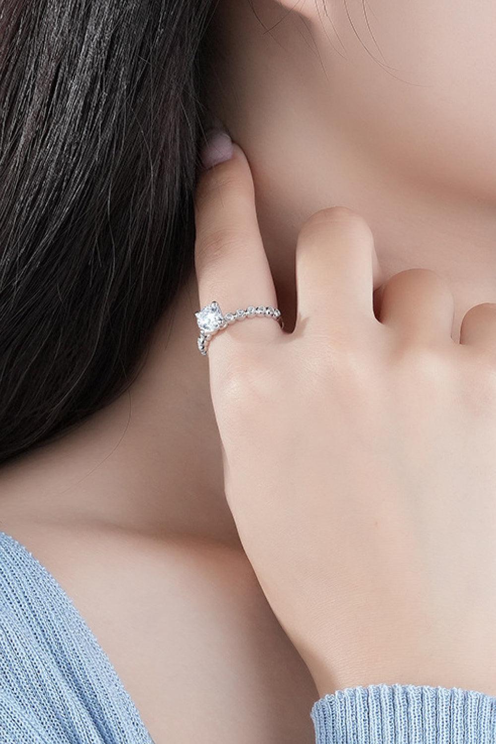 Classic 4-Prong Moissanite Ring BLUE ZONE PLANET