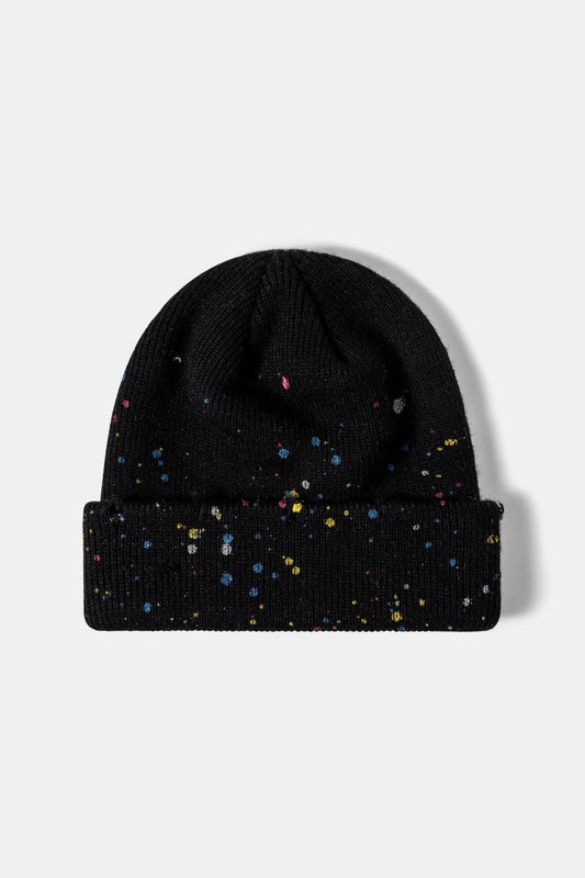 Confetti Rib-Knit Cuff Beanie BLUE ZONE PLANET