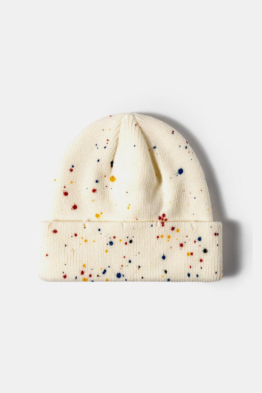 Confetti Rib-Knit Cuff Beanie BLUE ZONE PLANET