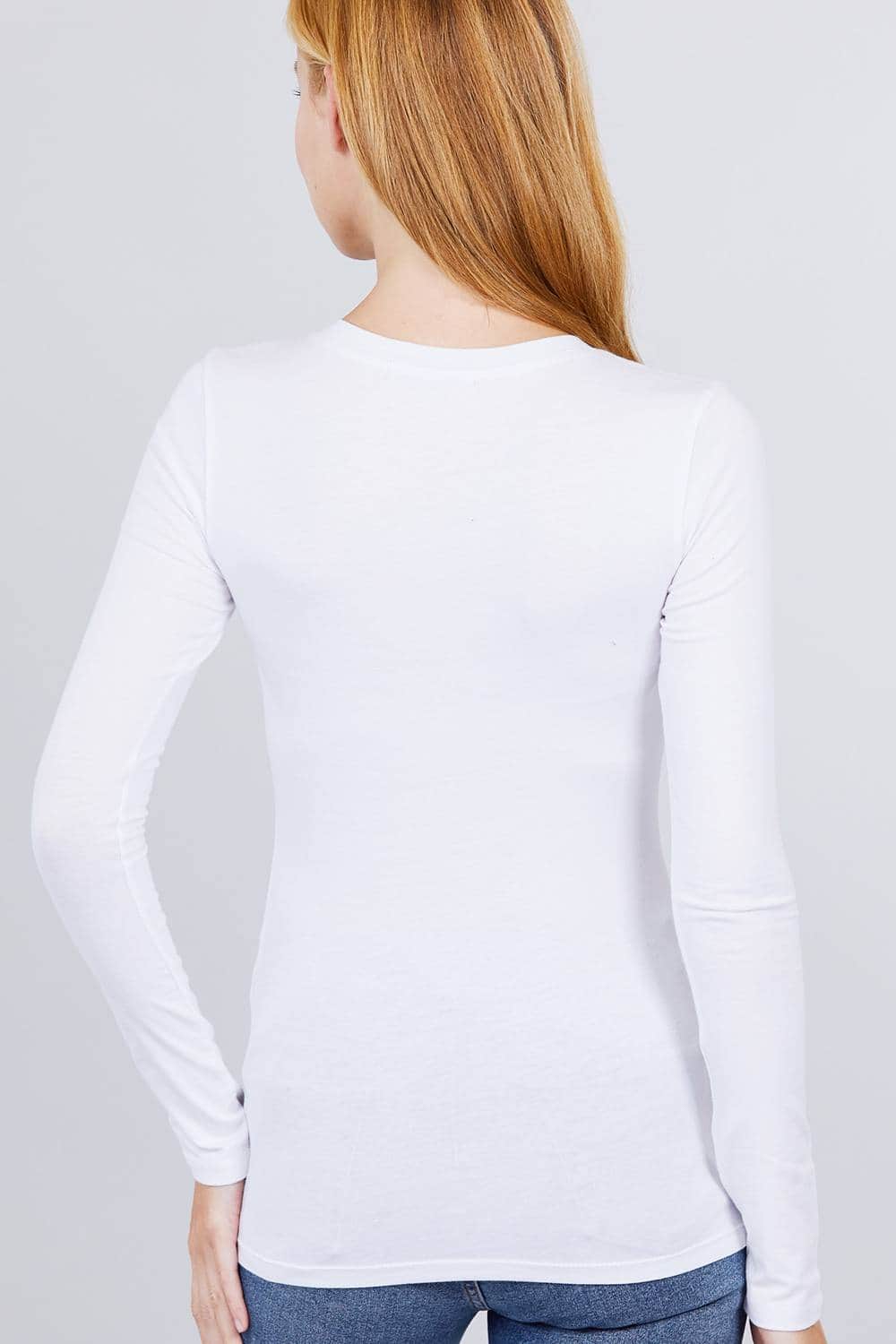 Cotton Jersey V-neck Top-TOPS / DRESSES-[Adult]-[Female]-Blue Zone Planet