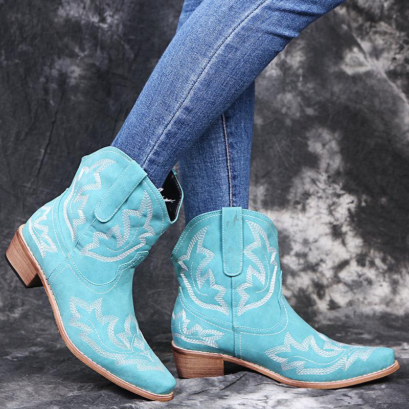 Blue on sale wedge boots