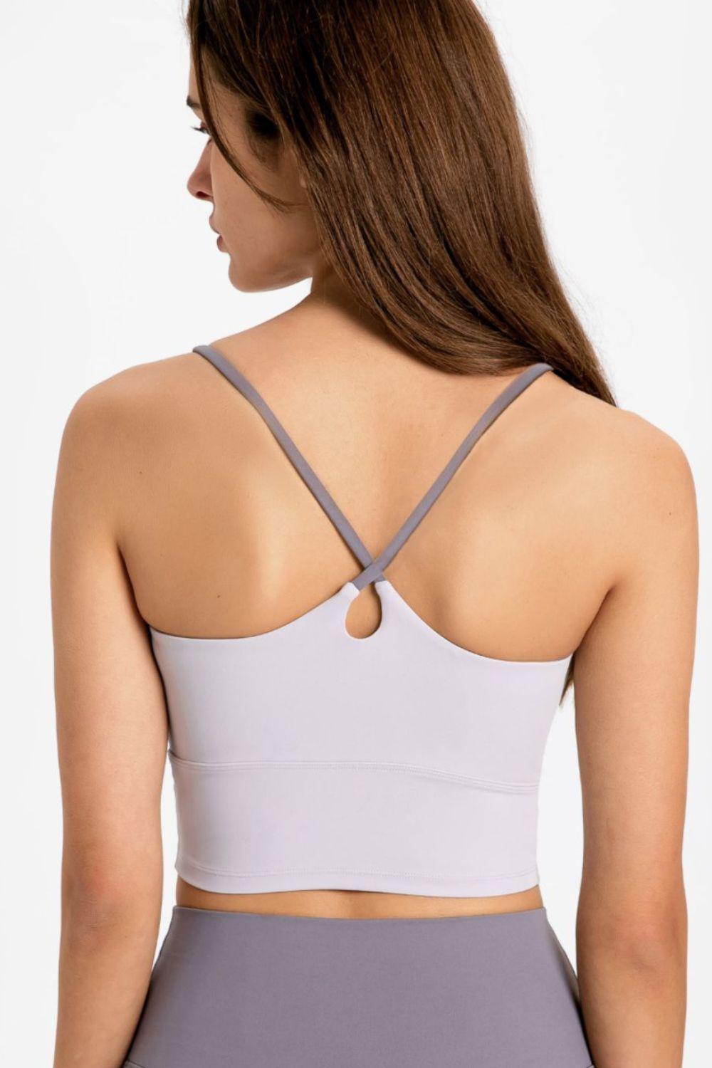 Crisscross Back Scoop Neck Sports Cami BLUE ZONE PLANET