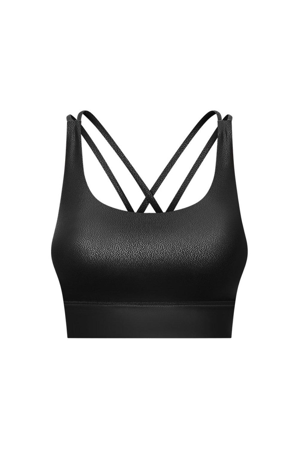 Crisscross Strapy Back Underwear-ACTIVE TOPS (TRENDSI NEED SIZE CHART)-[Adult]-[Female]-Black-4-Blue Zone Planet