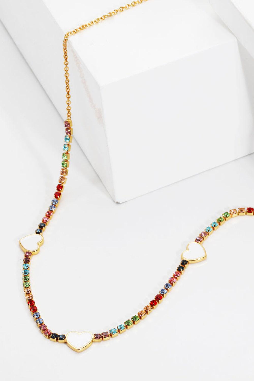 Crystal Heart Necklace-TOPS / DRESSES-[Adult]-[Female]-Multi-One Size-2022 Online Blue Zone Planet