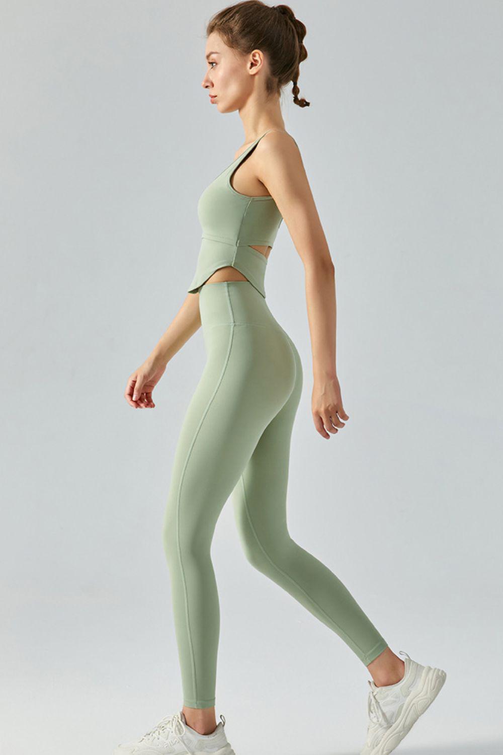 Cutout Curved Hem Sports Tank-TOPS / DRESSES-[Adult]-[Female]-2022 Online Blue Zone Planet