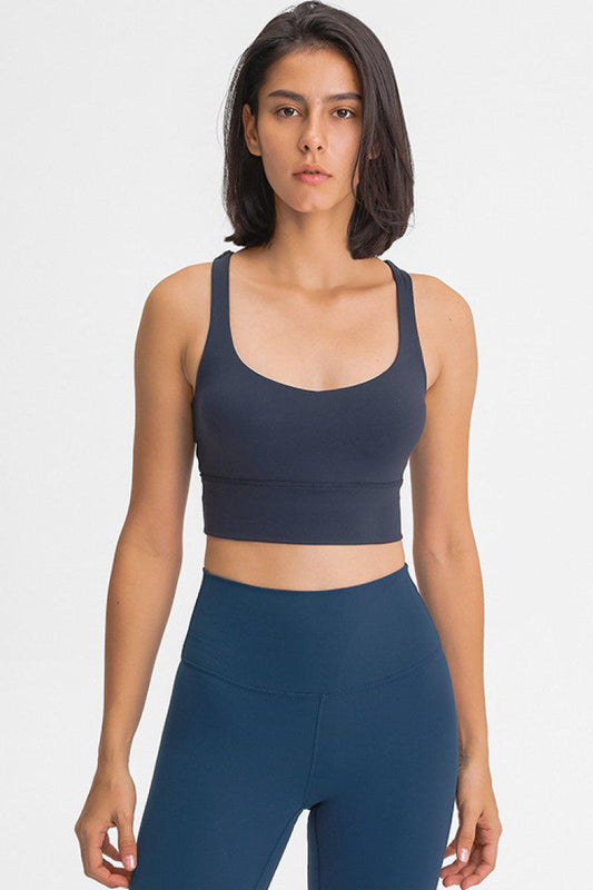 Double-Strap Cross-Back Sports Bra BLUE ZONE PLANET