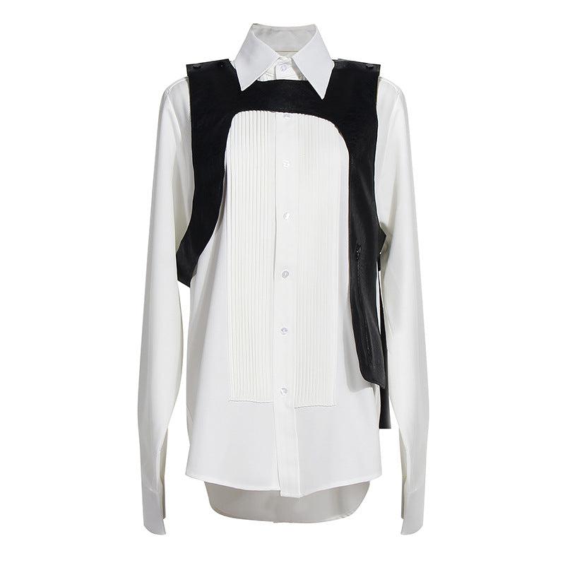 Dream Architect Organ Pleated Boyfriend Shirt iYoowe DropShipping