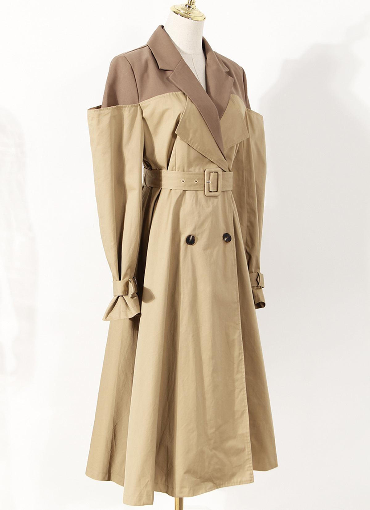 Dream Architect Two Color Collar Trench Coat iYoowe DropShipping