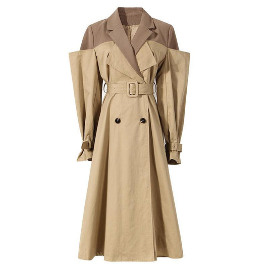 Dream Architect Two Color Collar Trench Coat iYoowe DropShipping