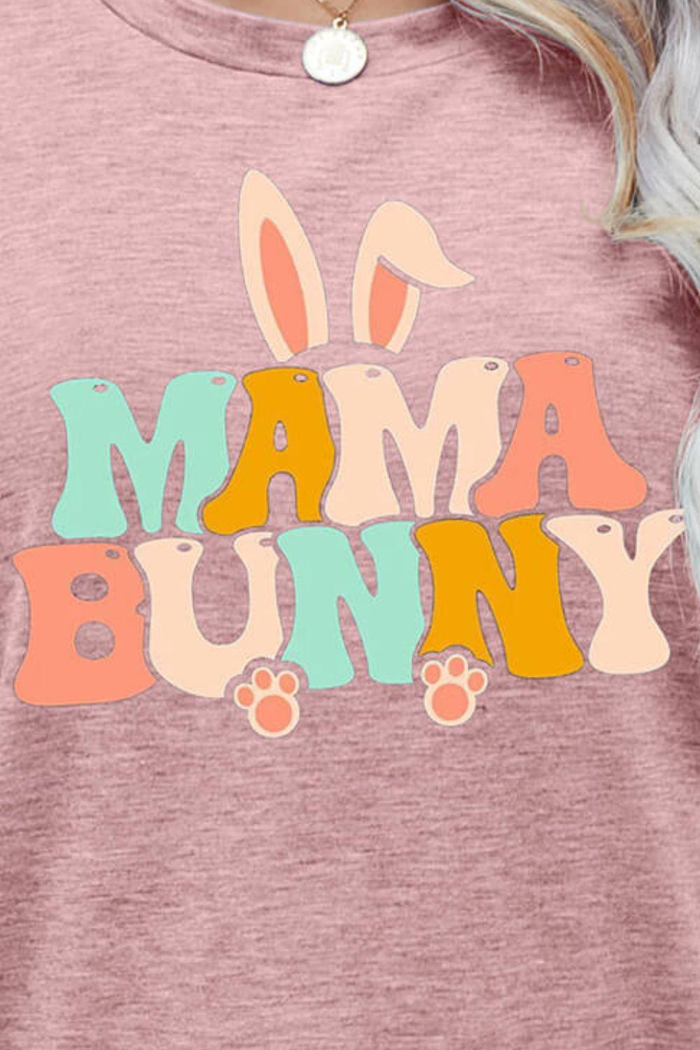 Easter MAMA BUNNY Tee Shirt BLUE ZONE PLANET