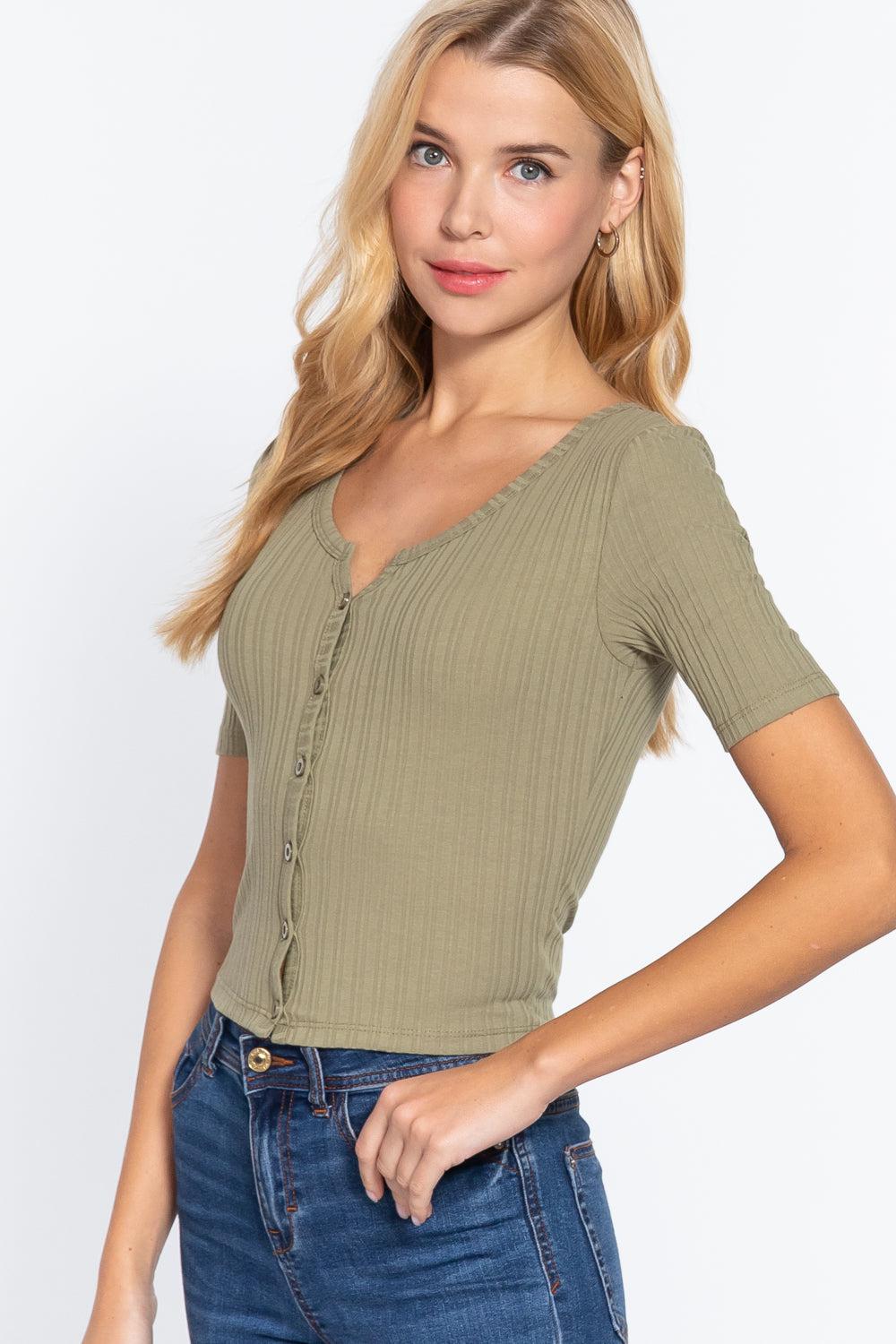 Elbow Slv Rib Knit Cardigan-TOPS / DRESSES-[Adult]-[Female]-Blue Zone Planet