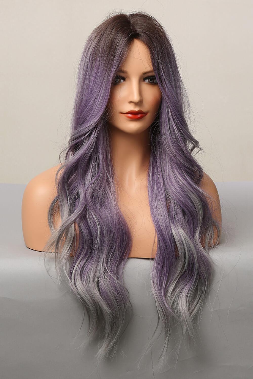 Elegant Wave Full Machine Synthetic Wigs in Purple 26'' BLUE ZONE PLANET