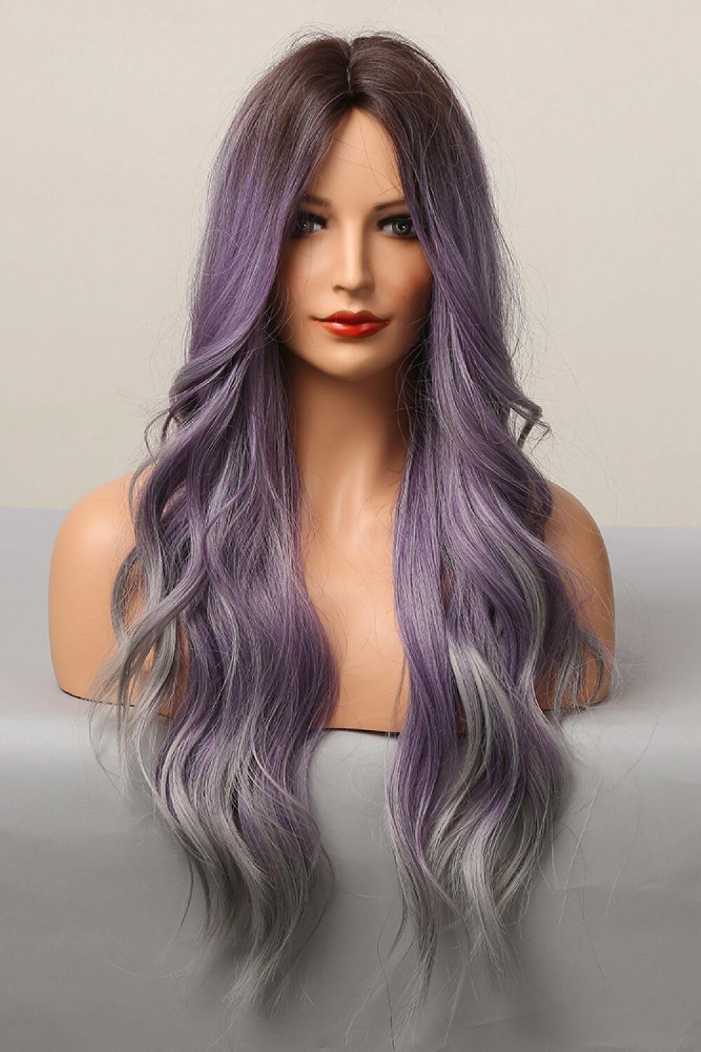 Elegant Wave Full Machine Synthetic Wigs in Purple 26'' BLUE ZONE PLANET