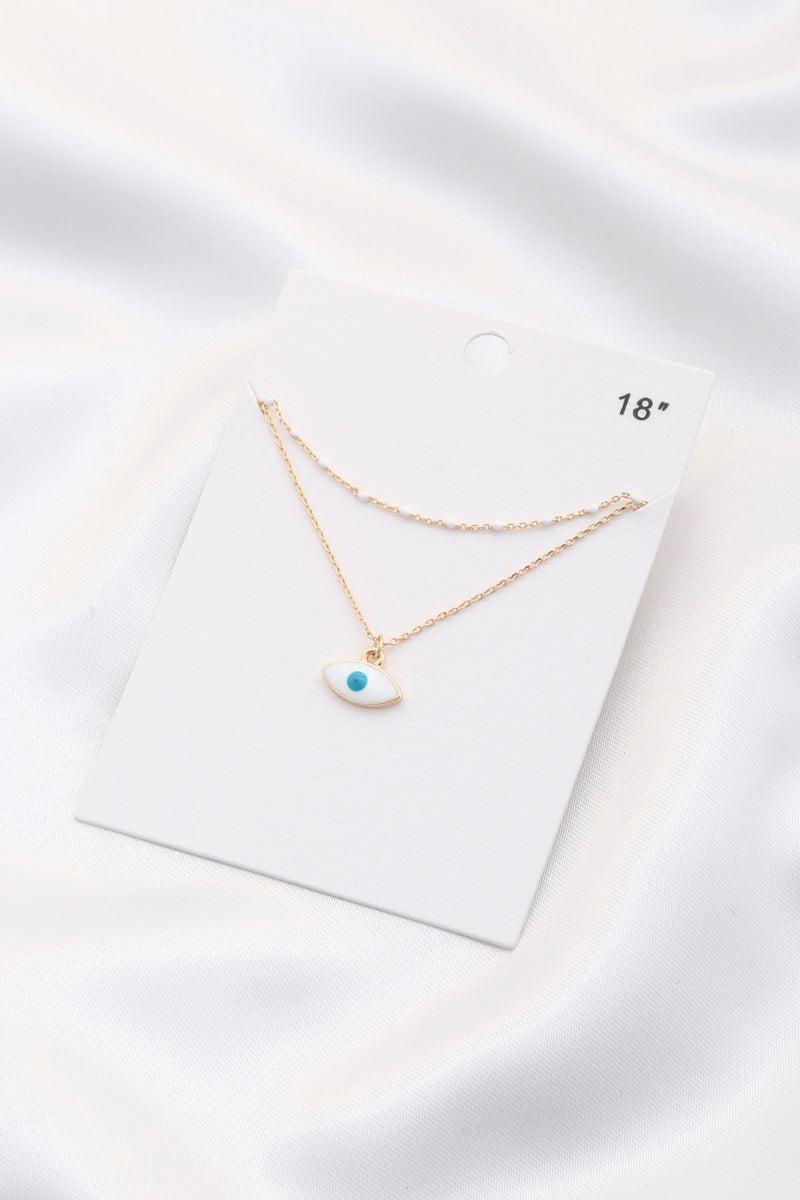 Eye Charm Layered Necklace Blue Zone Planet